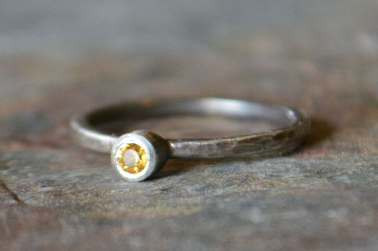 Handmade gemstone engagement rings by Ruby Pierce Jewelry | via https://emmalinebride.com/engagement/handmade-gemstone-engagement-rings/