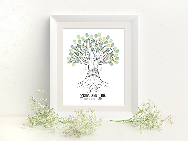 thumbprint tree guest book by Arcadia Artistry