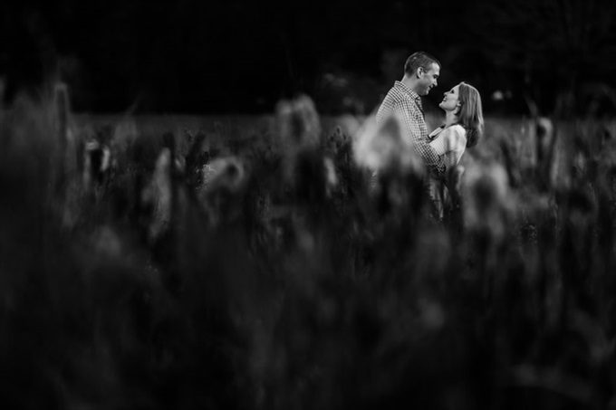 black and white fall engagement session photo| engagement photography by Butler Photography LLC.| Love Fall Weddings? See this Somers, CT Engagement Session - https://emmalinebride.com/real-weddings/love-the-fall-weddings-see-this-somers-ct-engagement-session/