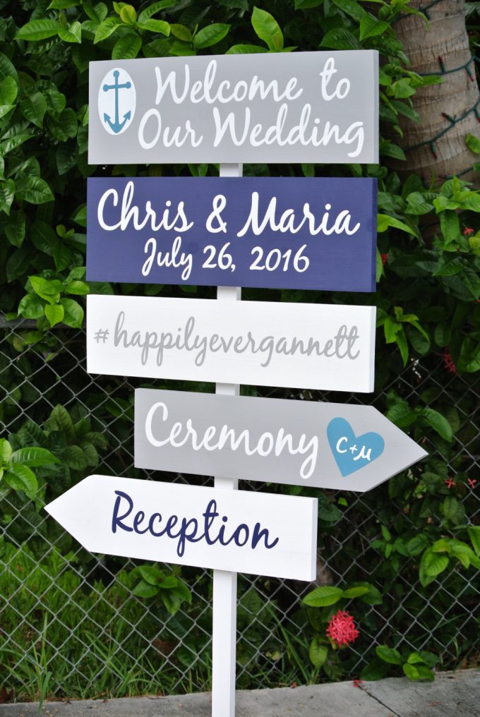 directional signs for weddings | handmade wooden direction sign posts for wedding