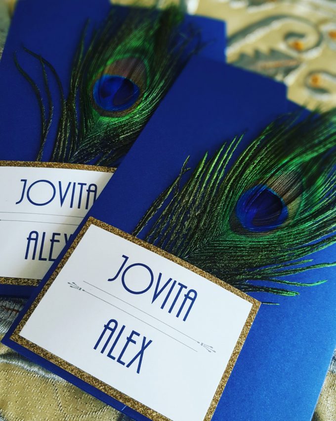 peacock wedding invitations and rsvp cards by i do bliss