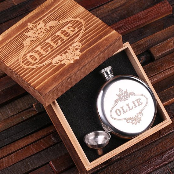 round flask via 26 Best Groomsmen Flasks That Make Awesome Gifts