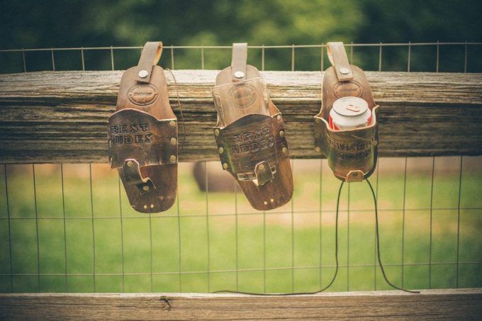 leather drink holster by Drink Slings