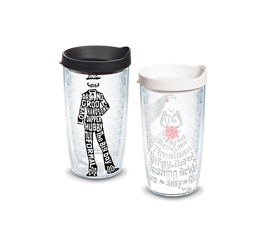 personalized tumblers for bridesmaids, groomsmen, bride and groom, and more | by Tervis | https://emmalinebride.com/how-to/personalized-tumblers-for-bridesmaids