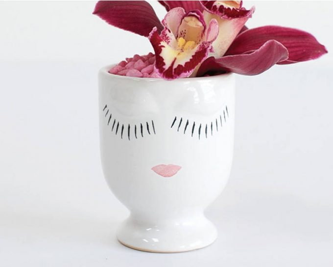 cute face vase