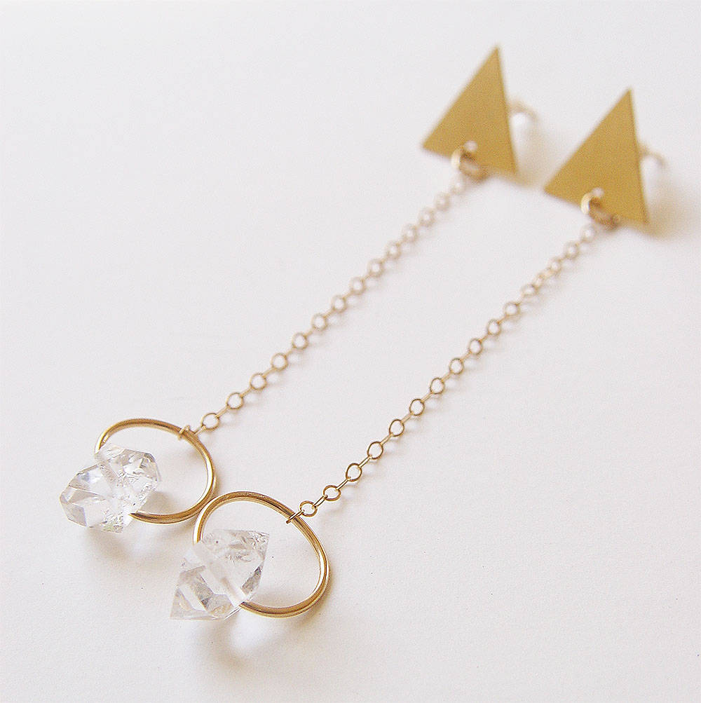 herkimer diamond earrings | via http://etsy.me/2teyINF