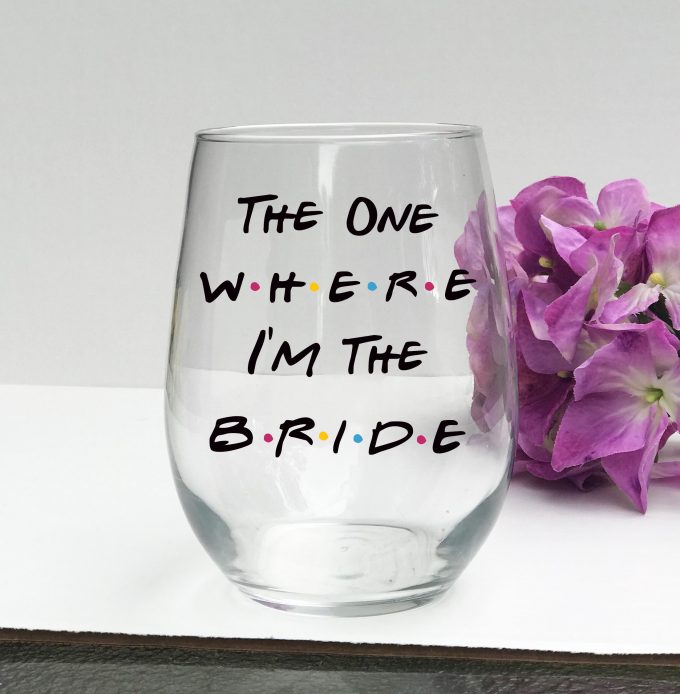 wine themed wedding glass