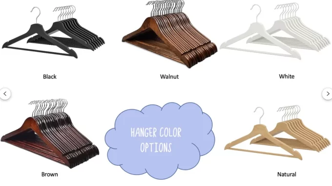 wooden hanger options