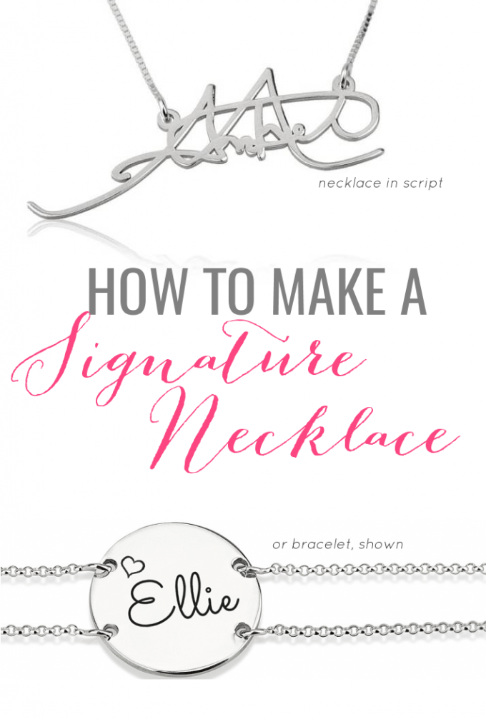 How to Make a Signature Necklace from Actual Handwriting