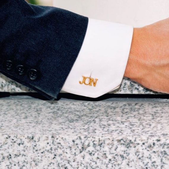 custom cufflinks for the groom - gregson & buck