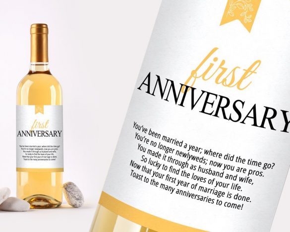 Basket of Firsts for Bride + Groom: DIY Wine Gift Idea for Weddings
