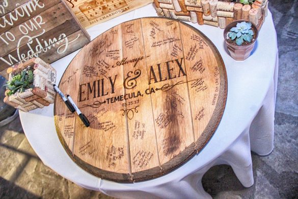 whiskey barrel guest book