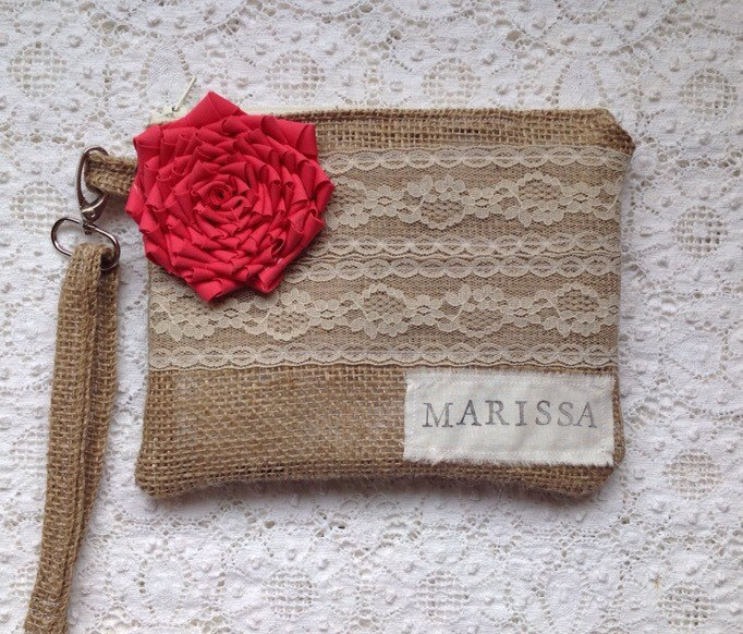 bridesmaid wristlet bag by jadiecakes