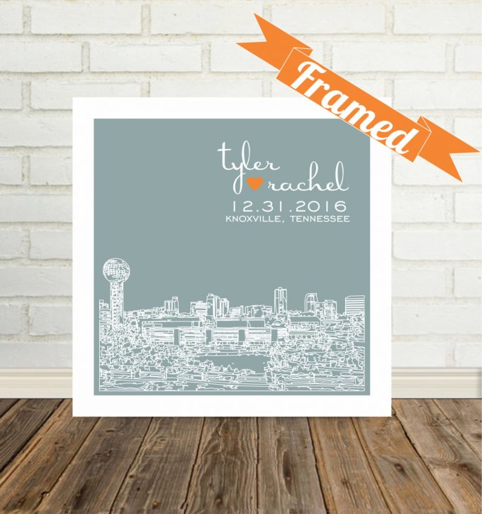 city skyline wall art knoxville tennessee