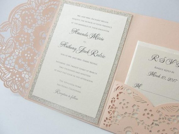 Laser Cut Pocket Invitations | Emmaline Bride Wedding Blog