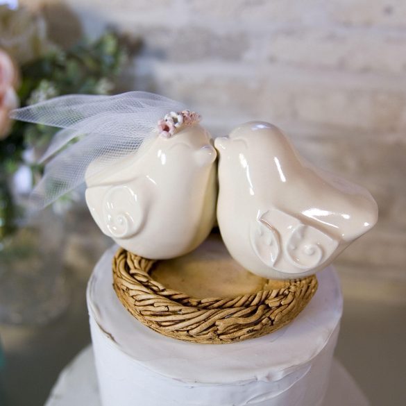 cute bird wedding cake toppers by dances with clay