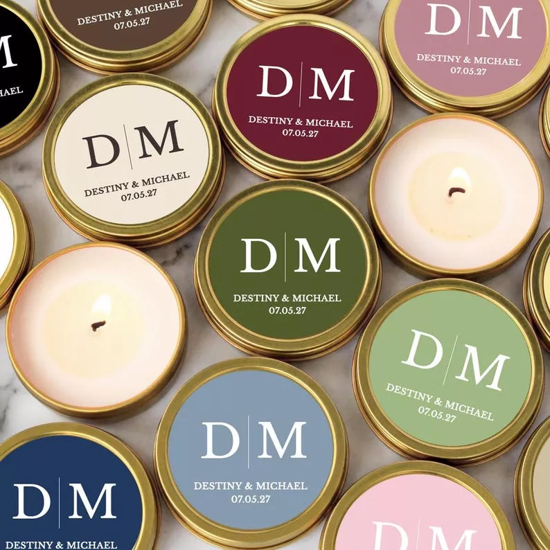 engagement party candle favors