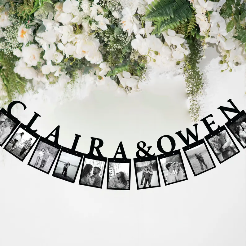 engagement party photo banner