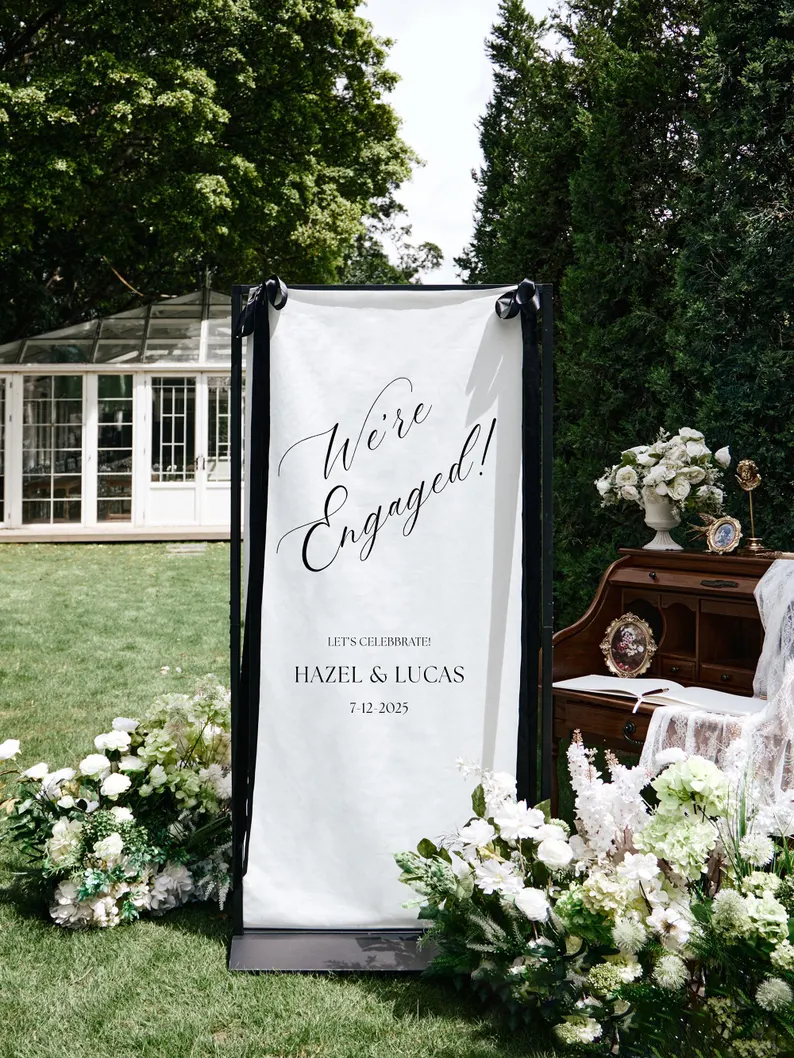 engagement party welcome sign