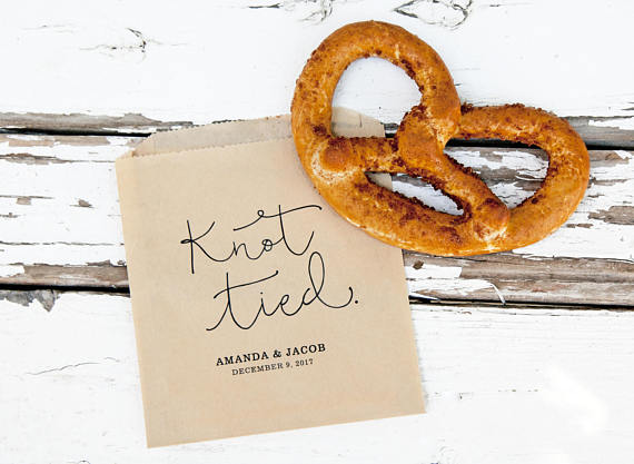 pretzel wedding favors