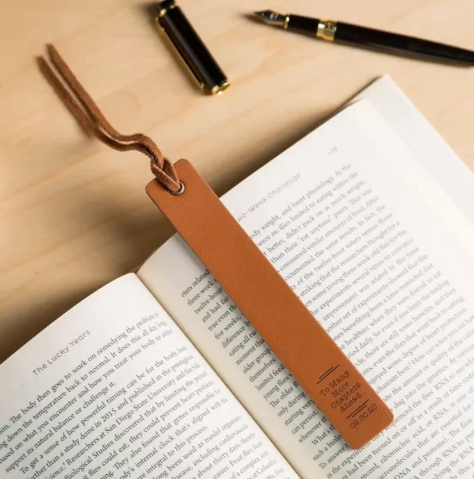 leather bookmark