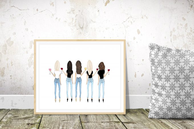 be my bridesmaid gift ideas illustation by roxy's illustrations