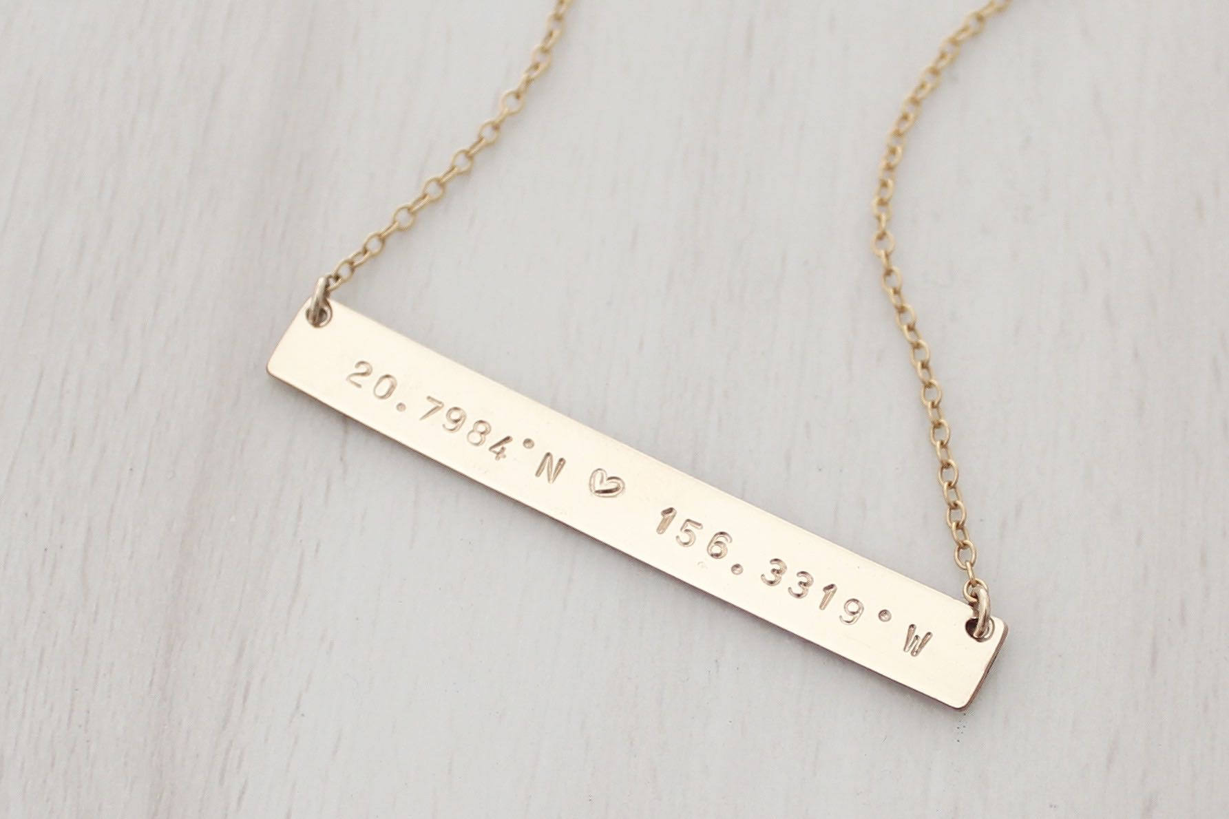 gold bar necklace