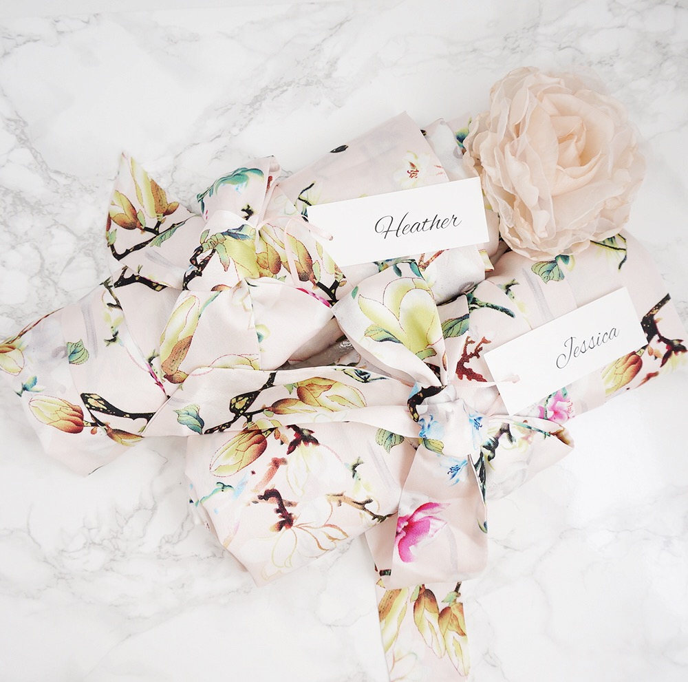 floral print bridesmaid robes via https://www.etsy.com/shop/loveandpeony