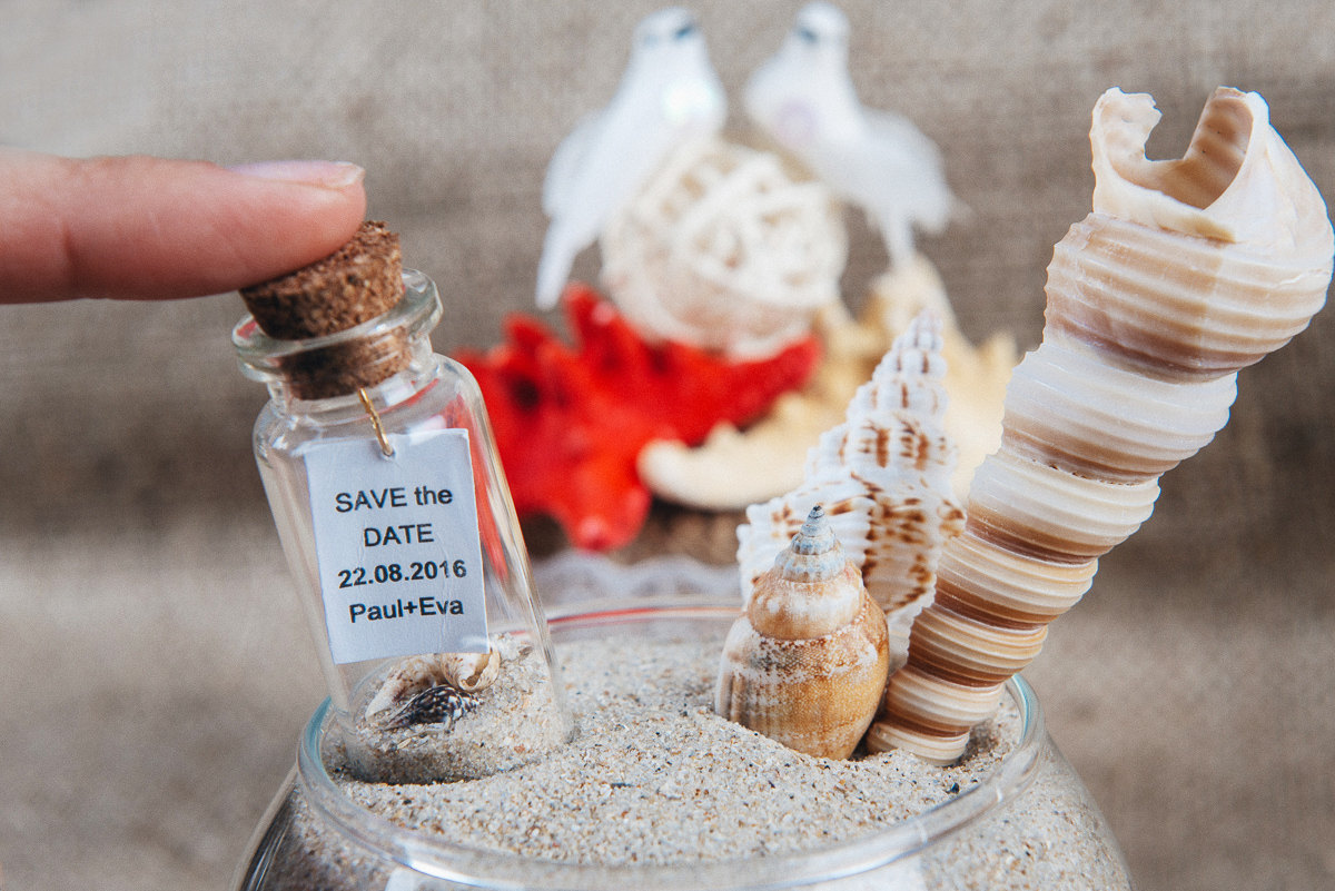 message in a bottle save the date