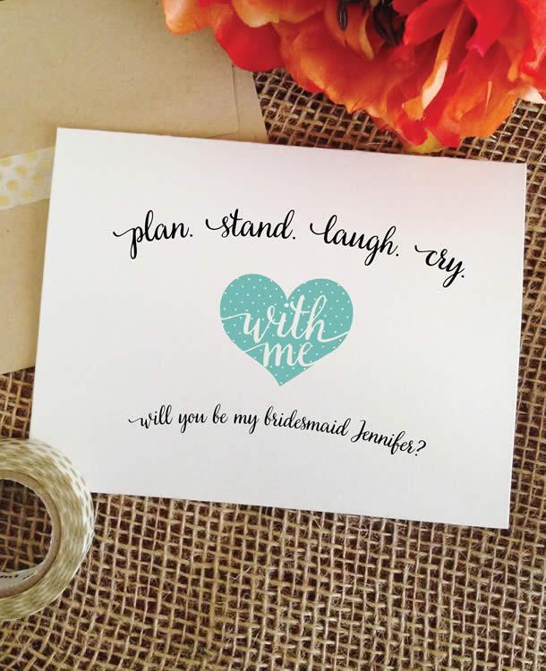 will you be my bridesmaid cards