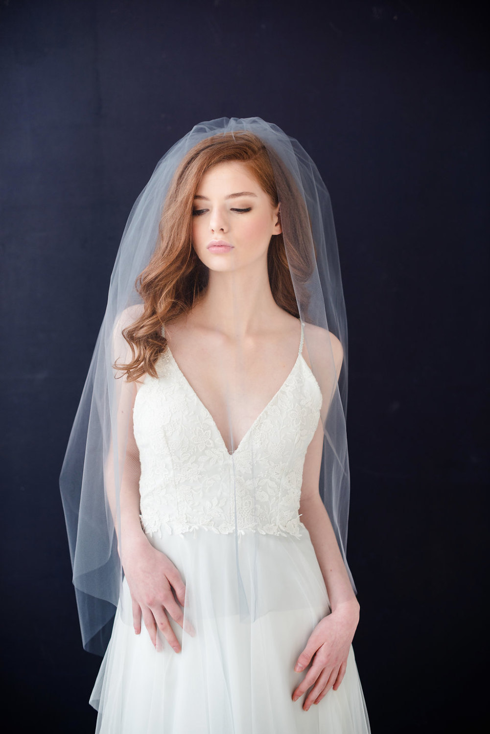 two tier bridal veil