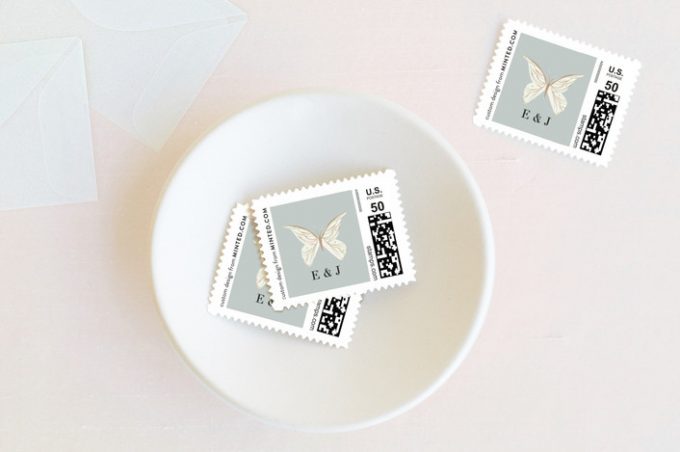 butterfly wedding ideas postage stamps