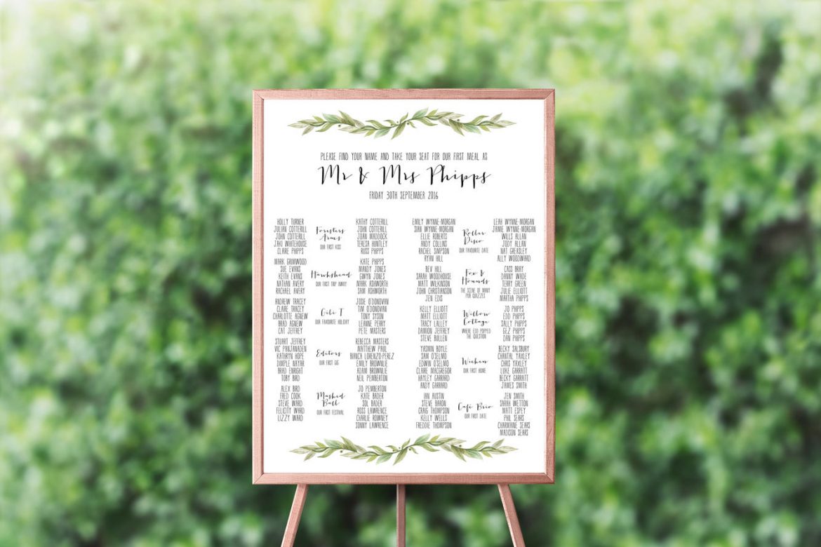 Printable Seating Chart: This Table Plan Will Save You So Much Time
