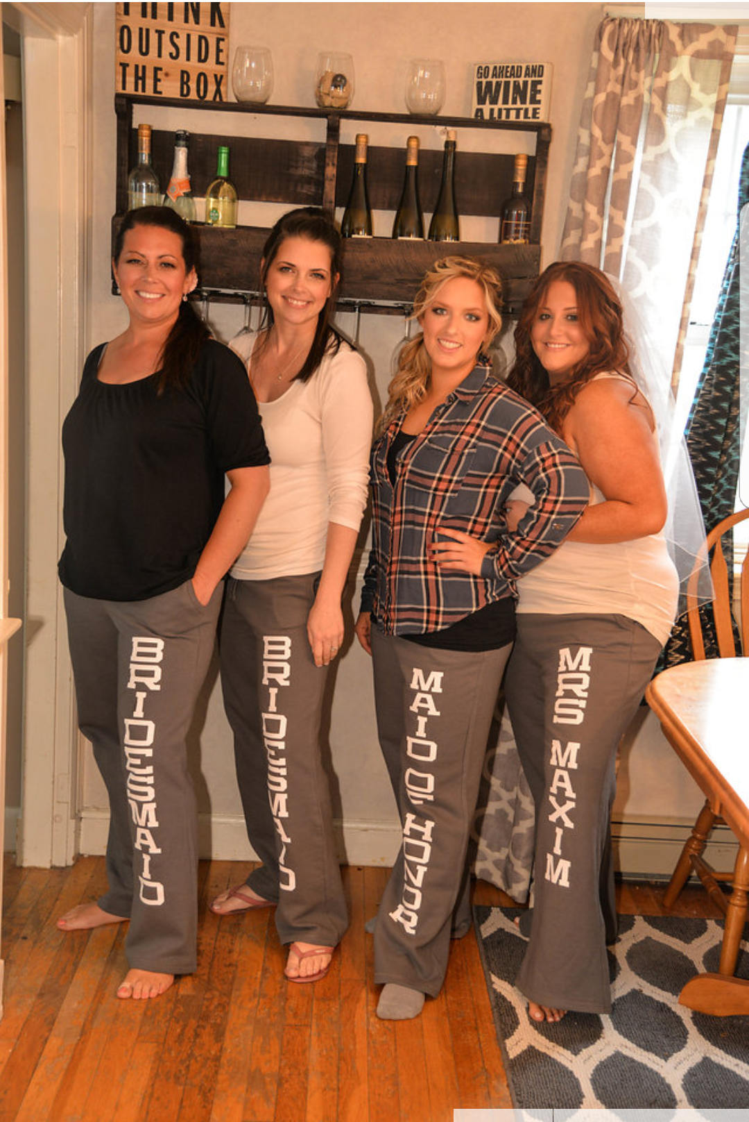 custom sweatpants for bridesmaids