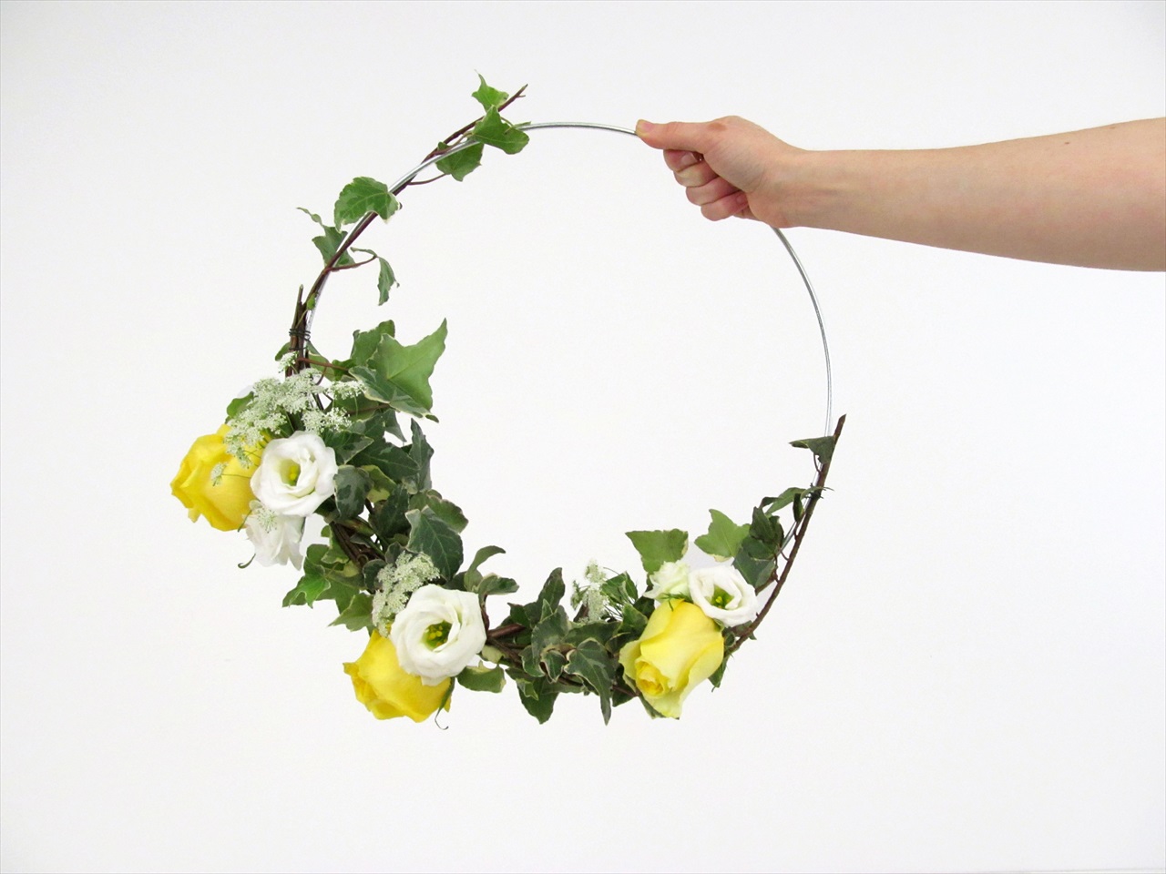 diy floral hoop tutorial