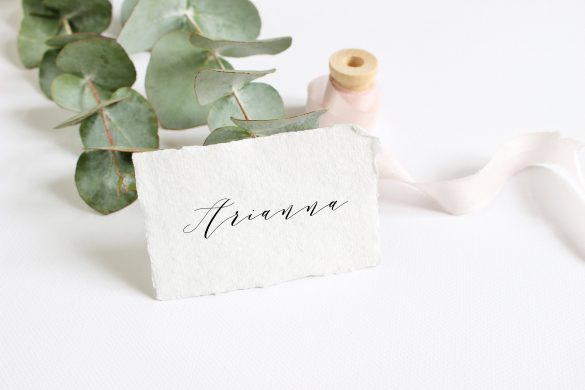 torn edge place cards