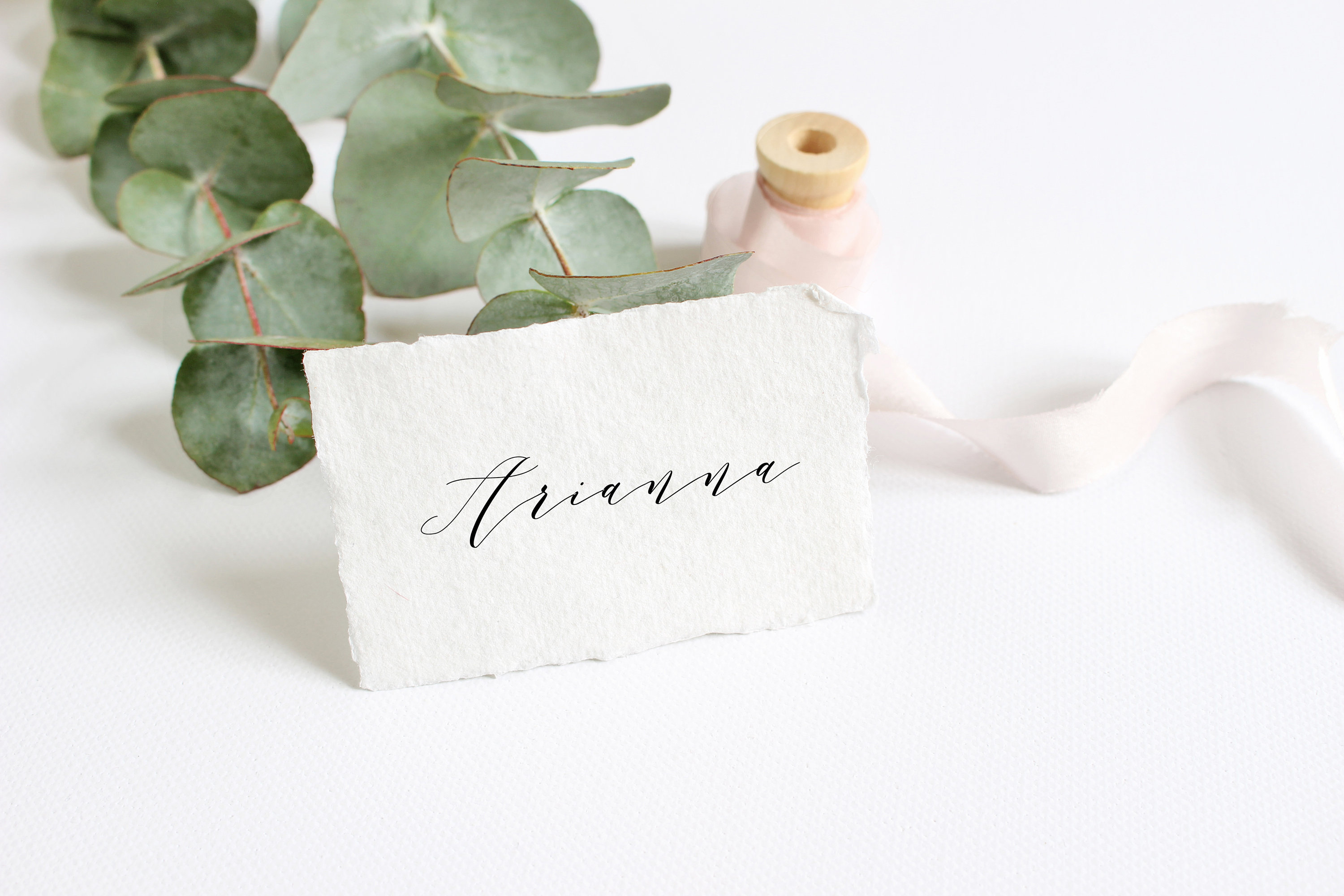 table place cards with torn edge