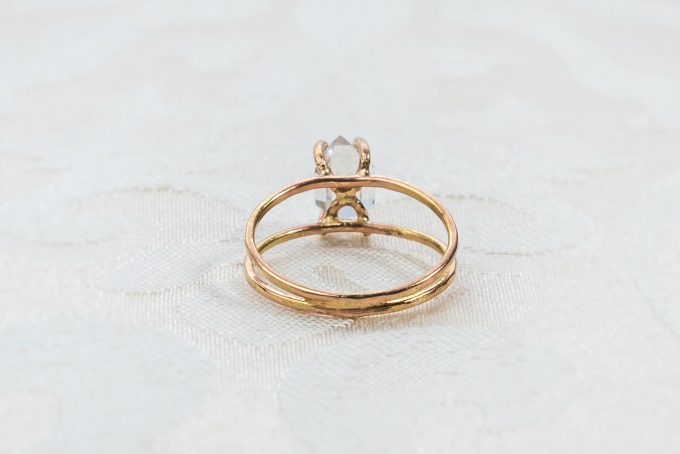 herkimer diamond engagement ring via https://etsy.me/2LHRmmL