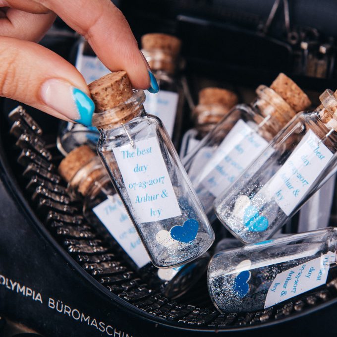 message in a bottle favors