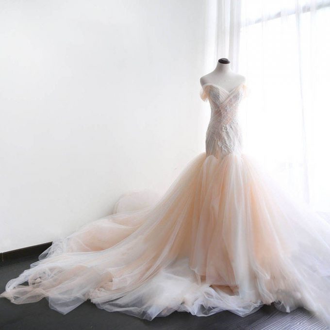 mermaid fishtail wedding dress