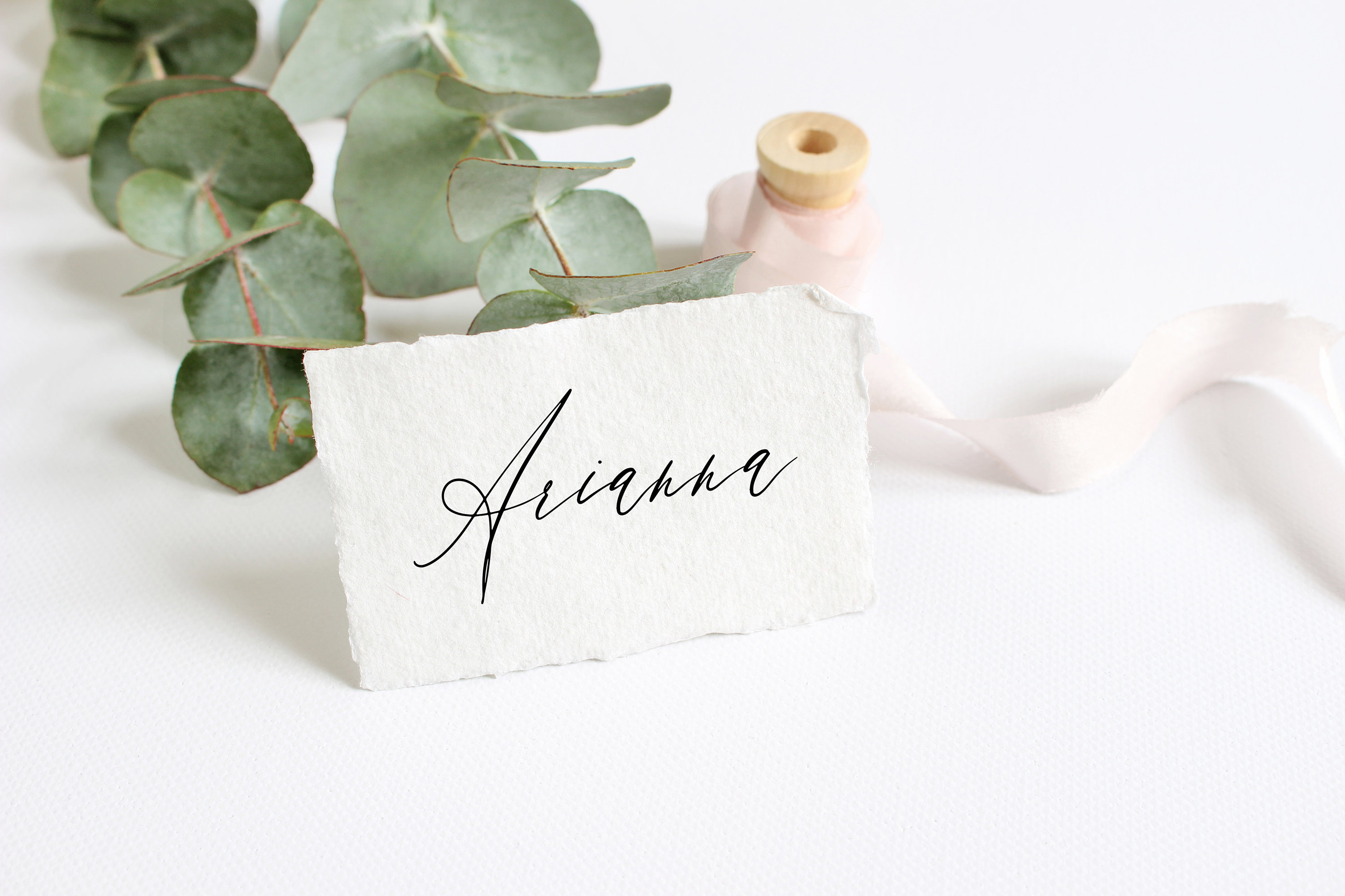 table place cards with torn edge