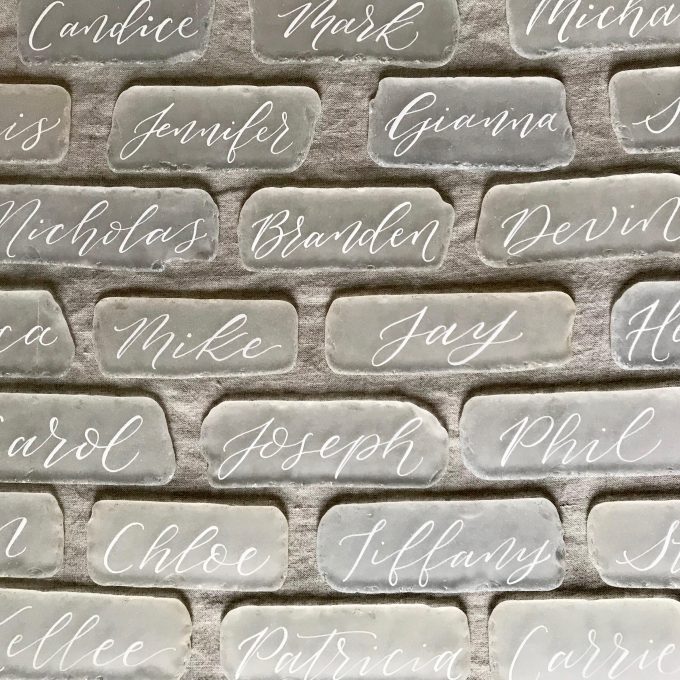sea glass place cards