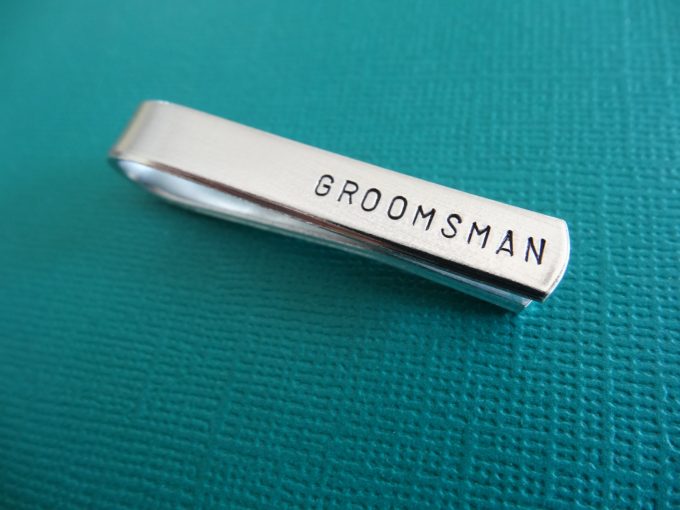 how to wear a tie clip and where to buy engraved tie clip via https://etsy.me/2JcO09S