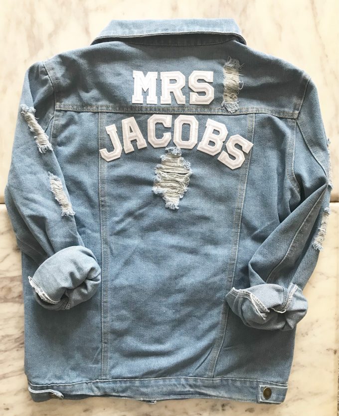 personalized mrs denim jacket