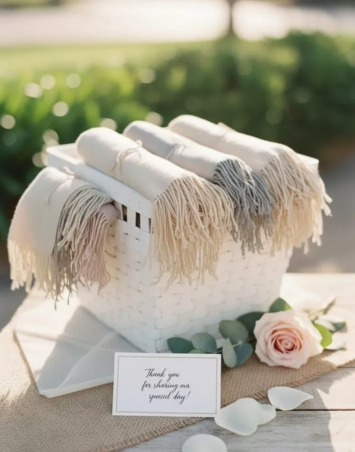 blankets for wedding guest favors in bulk