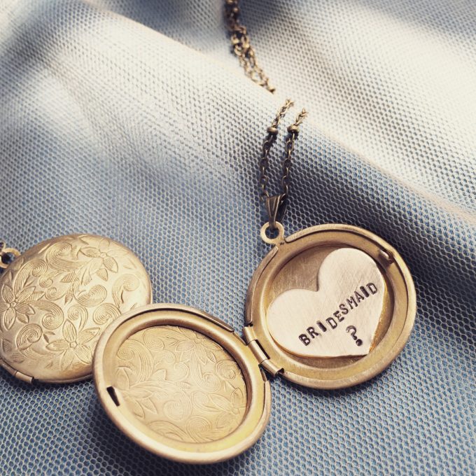 maid of honor locket necklace