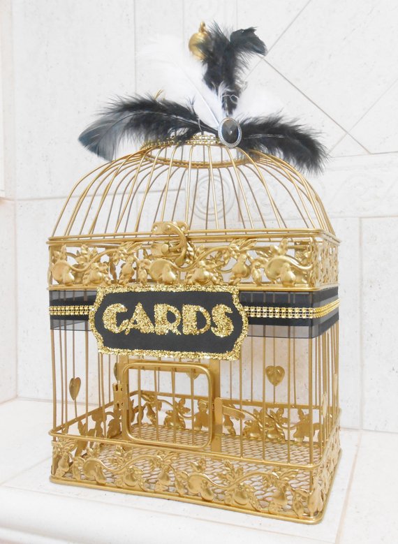 wedding birdcage card holder