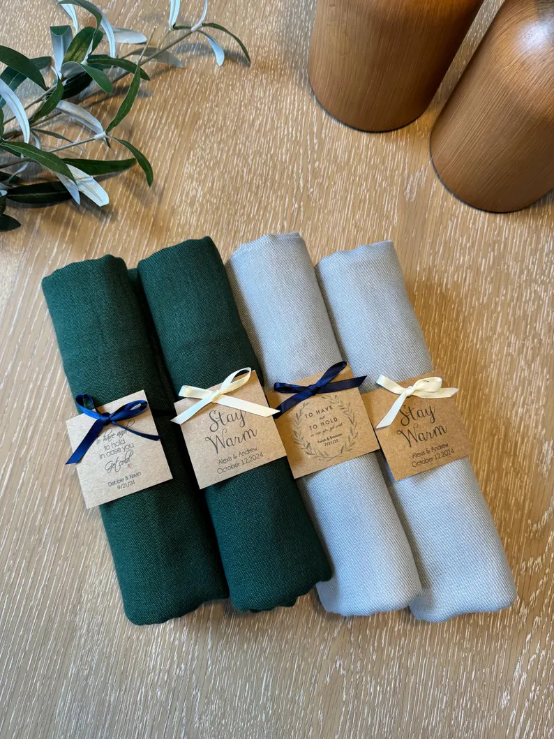 handwoven silky knit blankets for small wedding guest lists