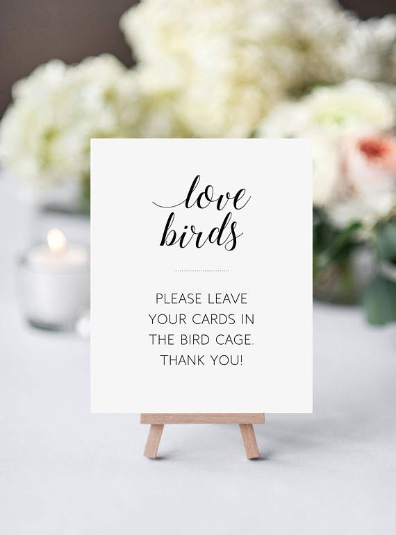 wedding birdcage card holder