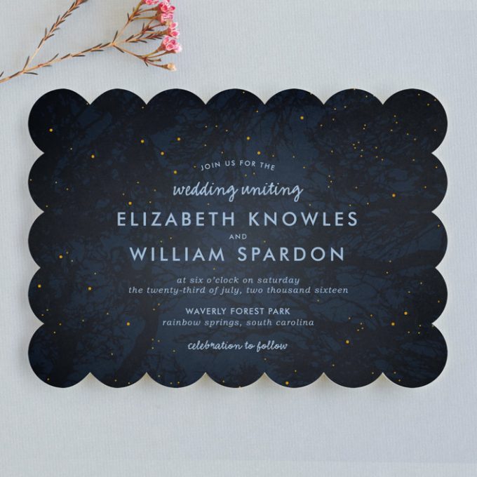 evening wedding invitations
